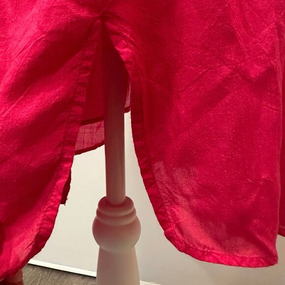 IRO Olivia Hot Fuchsia Pink Drop Waist Sleeveless Open Back Mini Dress Glam Bold - Picture 8 of 10